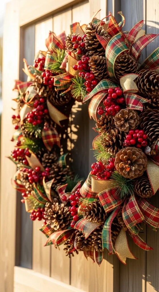Plaid Ribbon Wreath