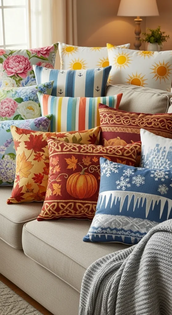 Rotating Throw Pillows