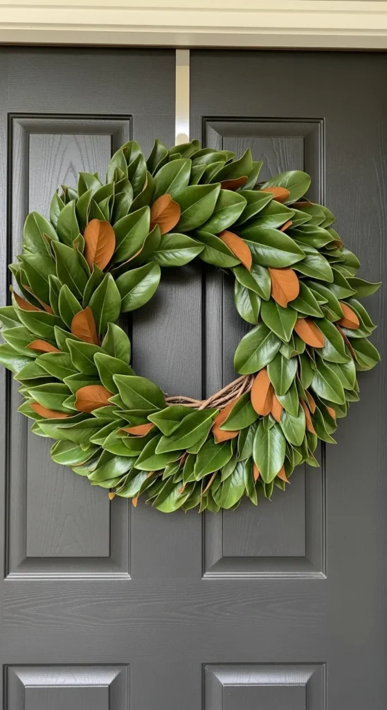 Grapevine with Magnolia Leaves