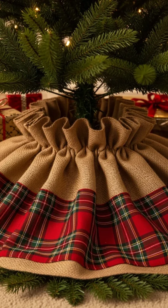 Burlap and Ribbon Tree Skirt