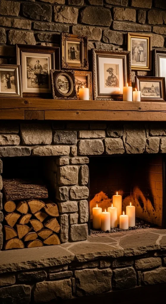 Add a Stone Fireplace Mantel