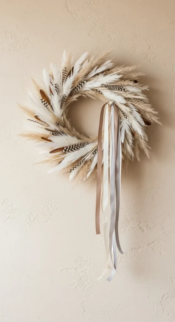 Boho Feather Wreath