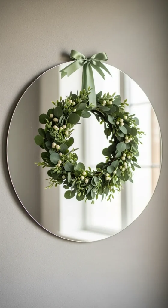 Decorate Mirrors with Wreaths