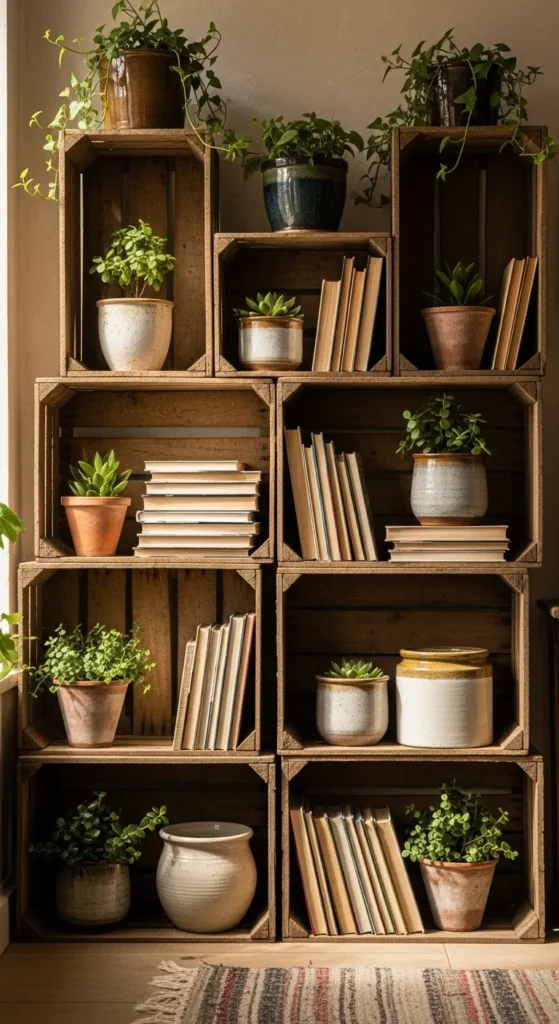 Use Wooden Crates for Storage