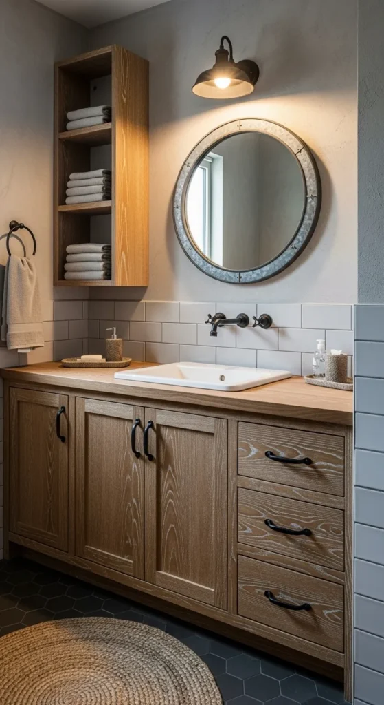 Rustic Bathroom Touches