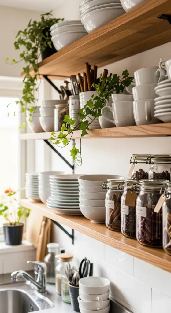 Open Shelving for an Airy Look