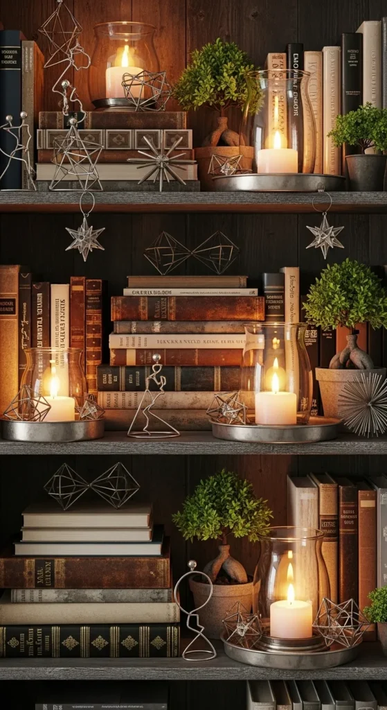 Decorate Shelves with Mini Vignettes