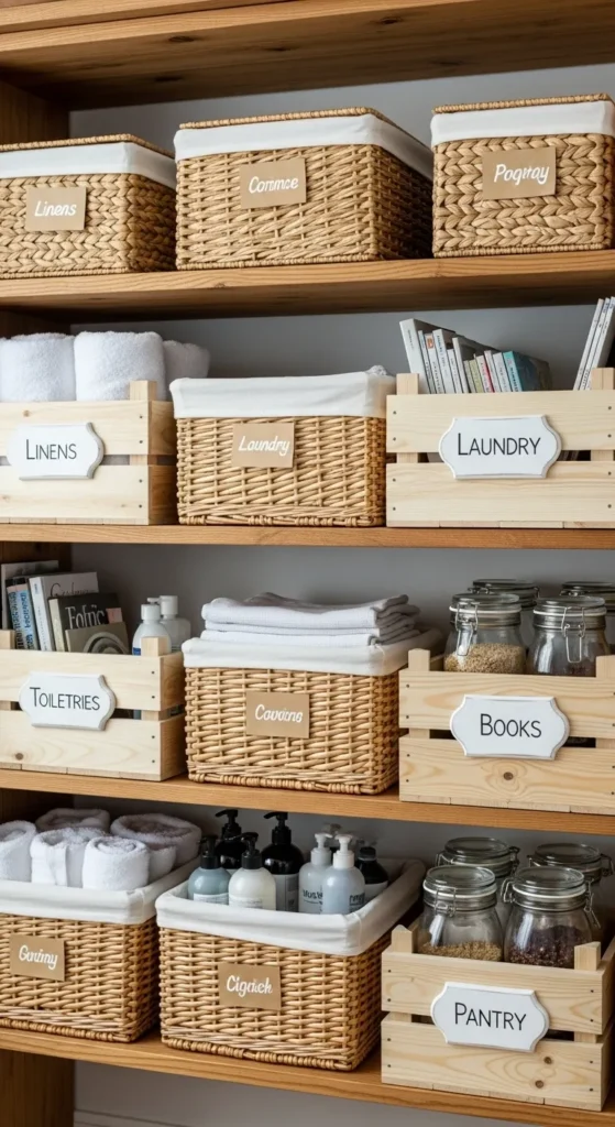 Organize with Baskets and Crates
