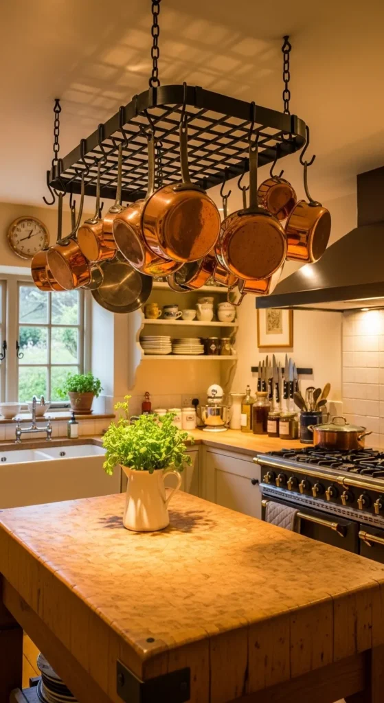 Hang Copper Pots and Pans