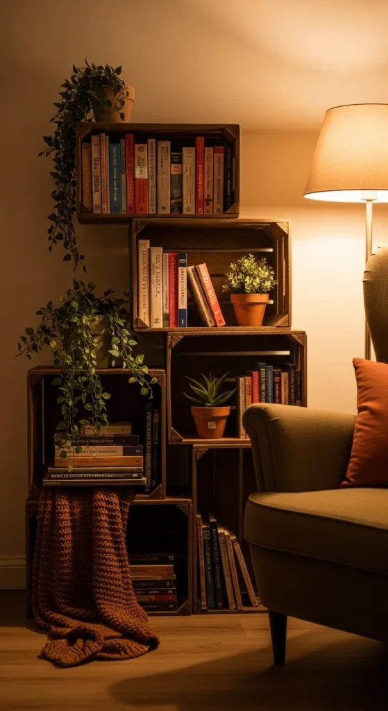 Repurposed Crates for Storage