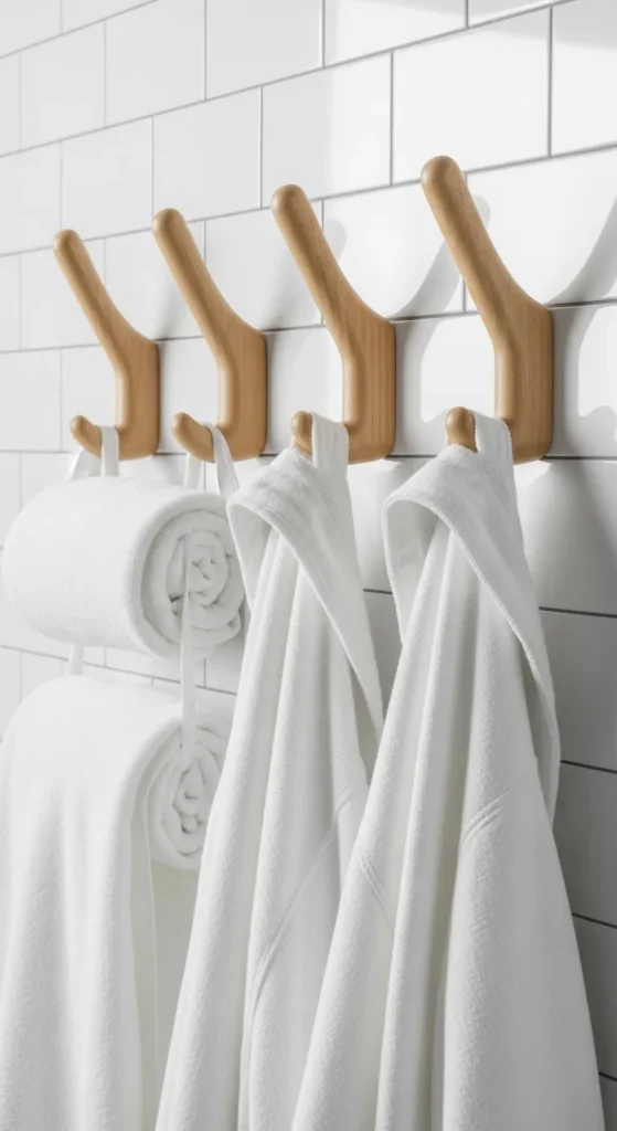 Use Wall Hooks Instead of Towel Bars