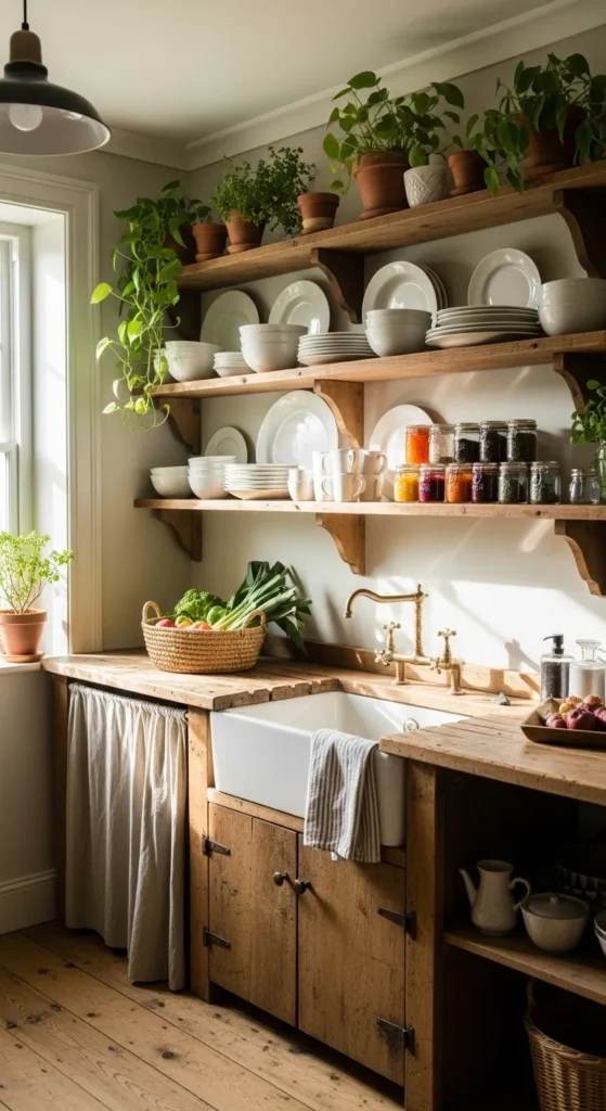 Use Open Kitchen Shelving