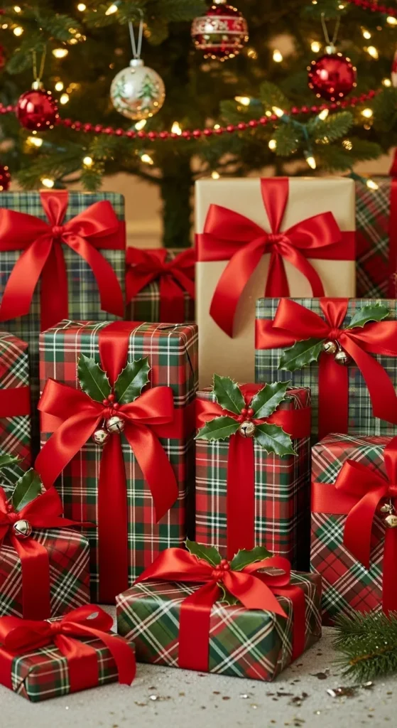 Display Wrapped Gifts as Decor