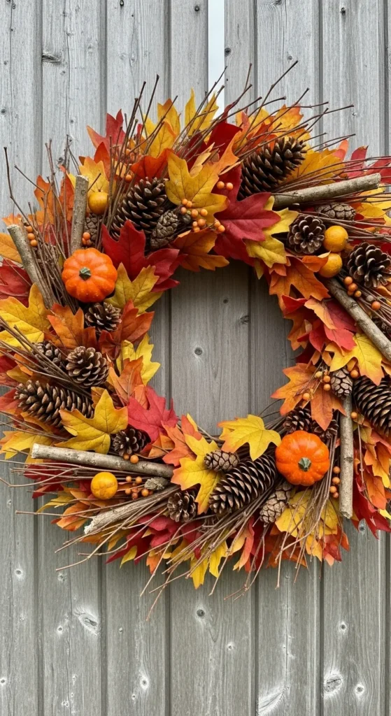 Hang a DIY Fall Wreath on Your Door
