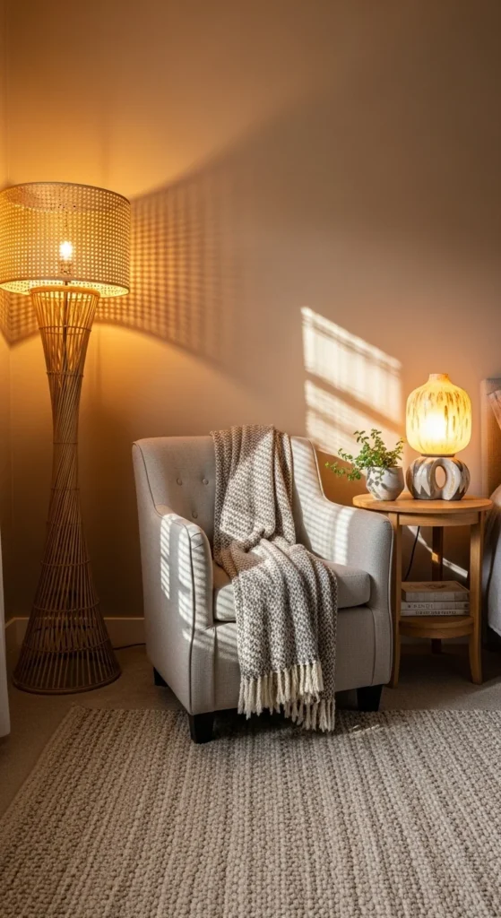 Add Warmth with Table and Floor Lamps