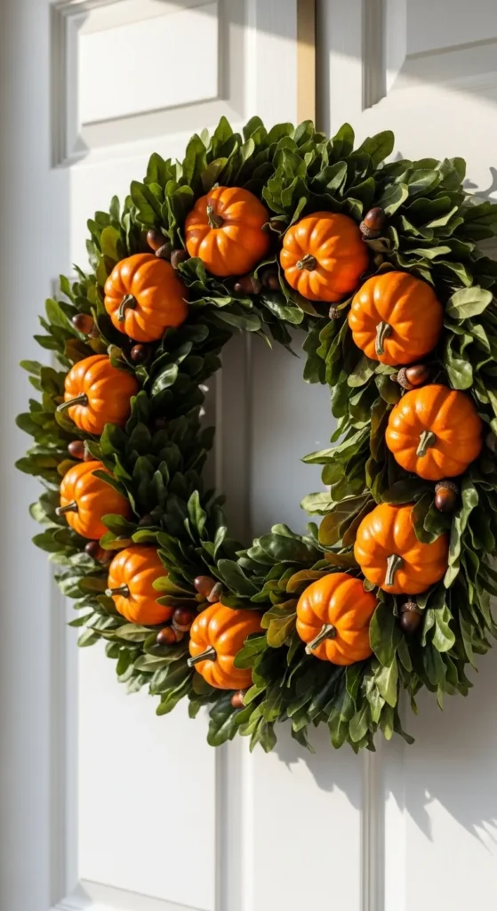 Mini Pumpkin Wreath