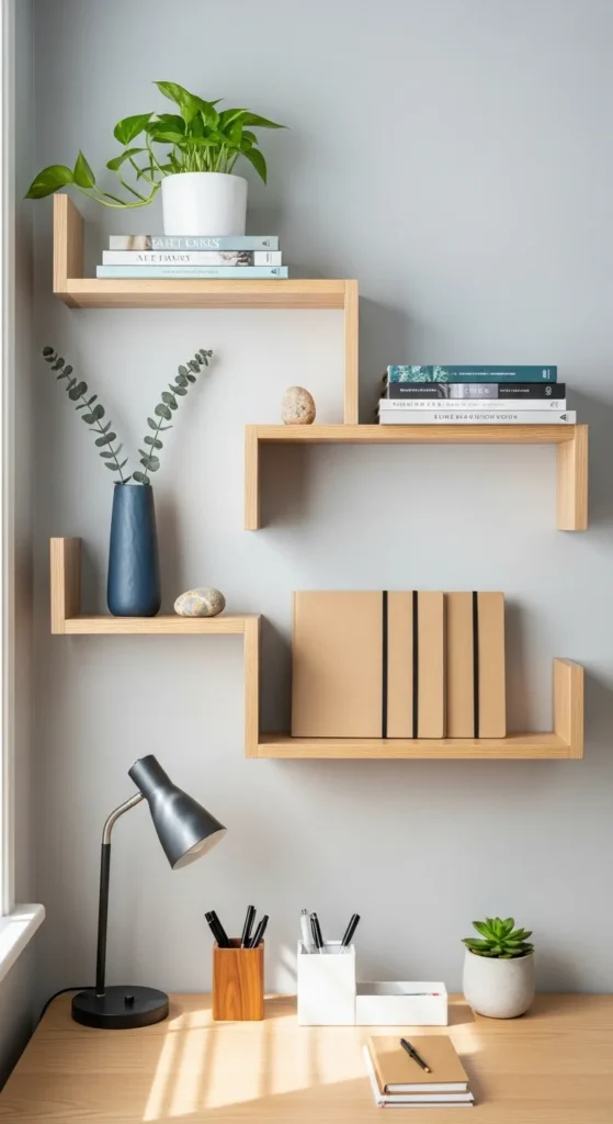 Organize with Floating Shelves