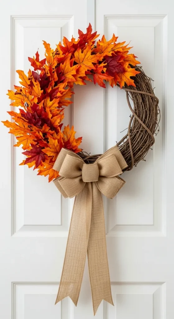 Burlap Bow Wreath