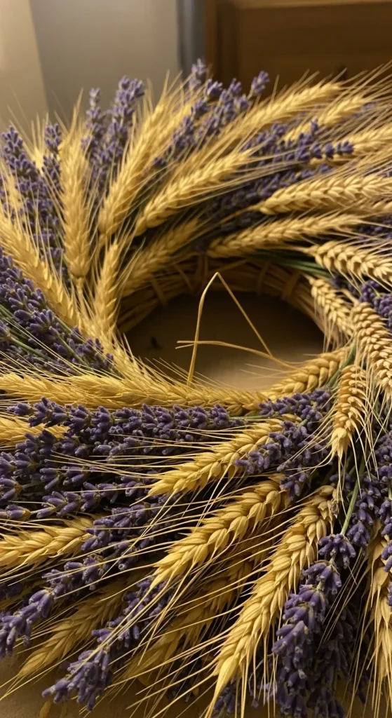 Wheat and Lavender Wreath