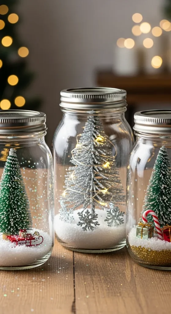DIY Snow Globe Jars