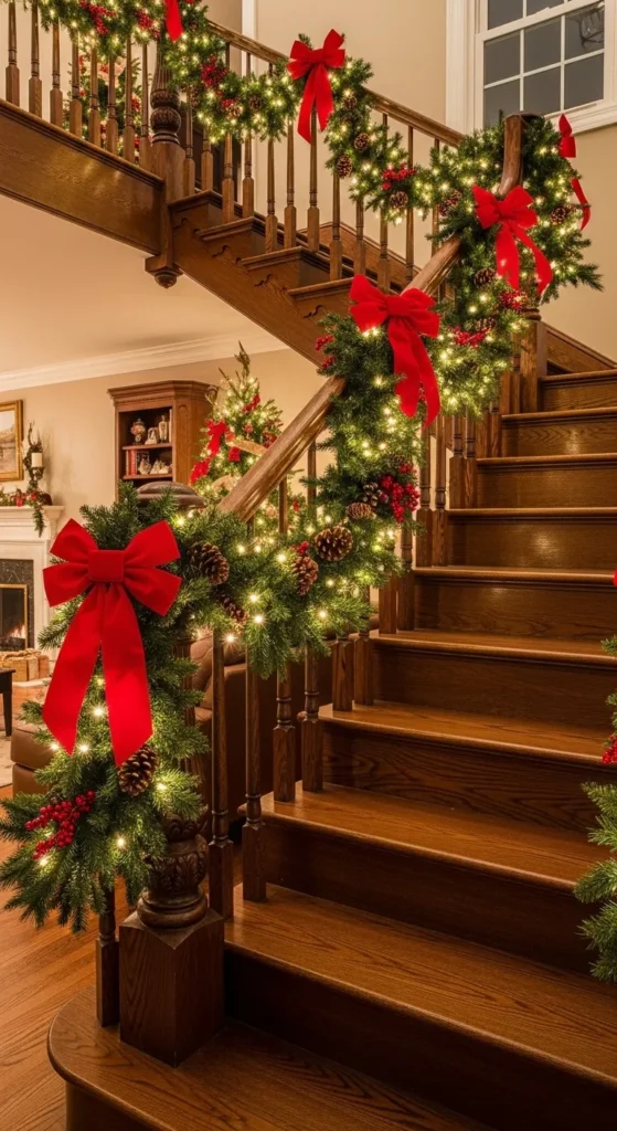 Hang Garland on the Staircase