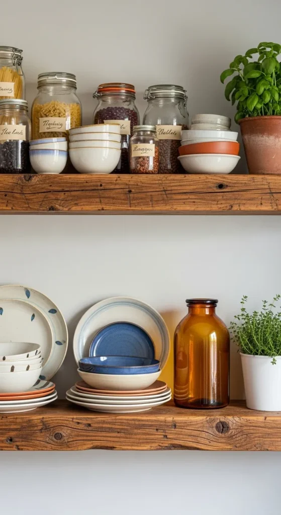 Rustic Open Shelving