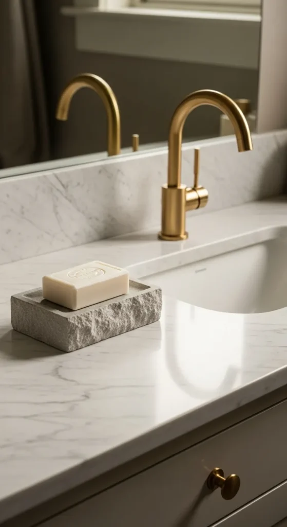 Incorporate Stone or Marble Accents