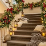 22 Gorgeous Christmas Staircase Decor Ideas That Dazzle Visitors