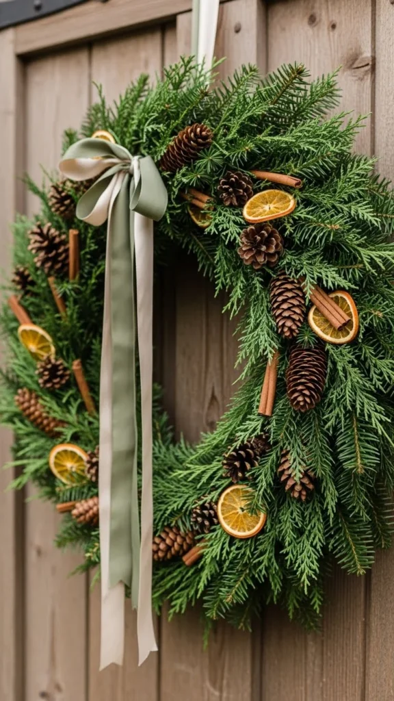 A Wreath with Natural Details