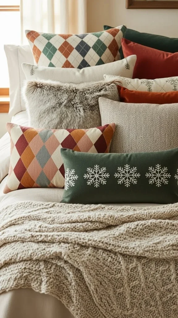 Add Holiday Throw Pillows