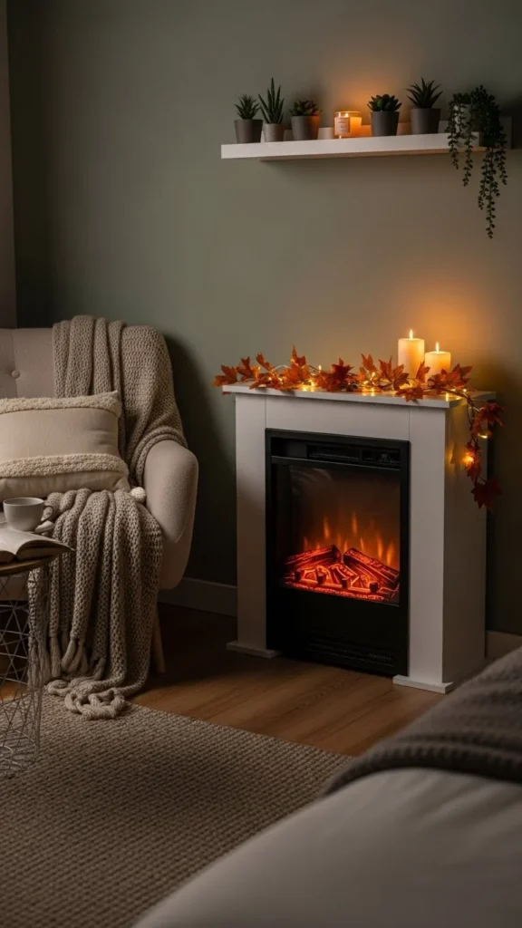 Add a Faux Fireplace for Warm Ambience