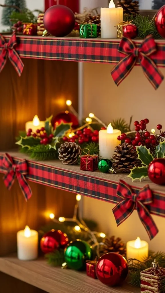 Bold Plaid Shelf Style