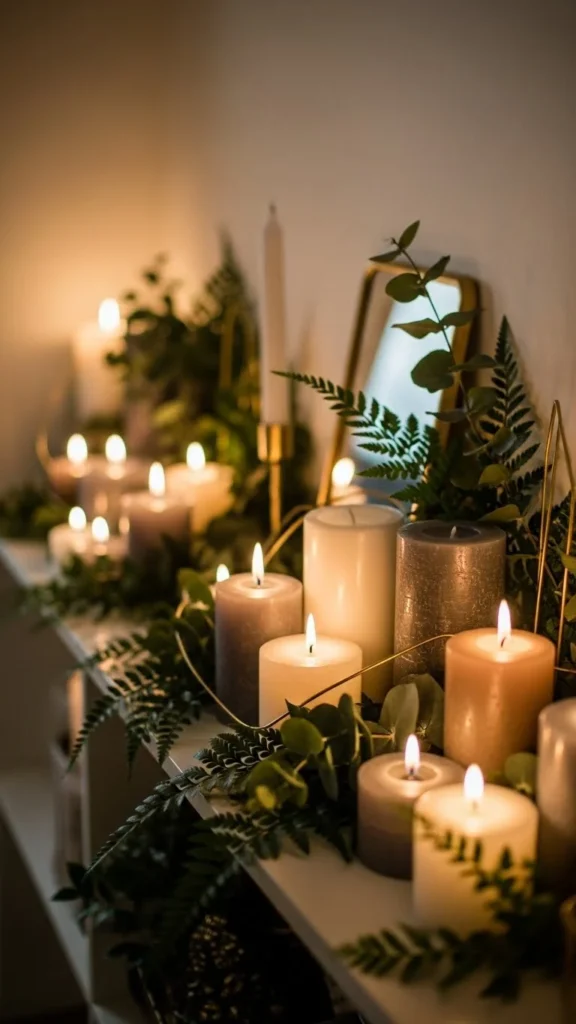 Candle Cluster Shelf Glow
