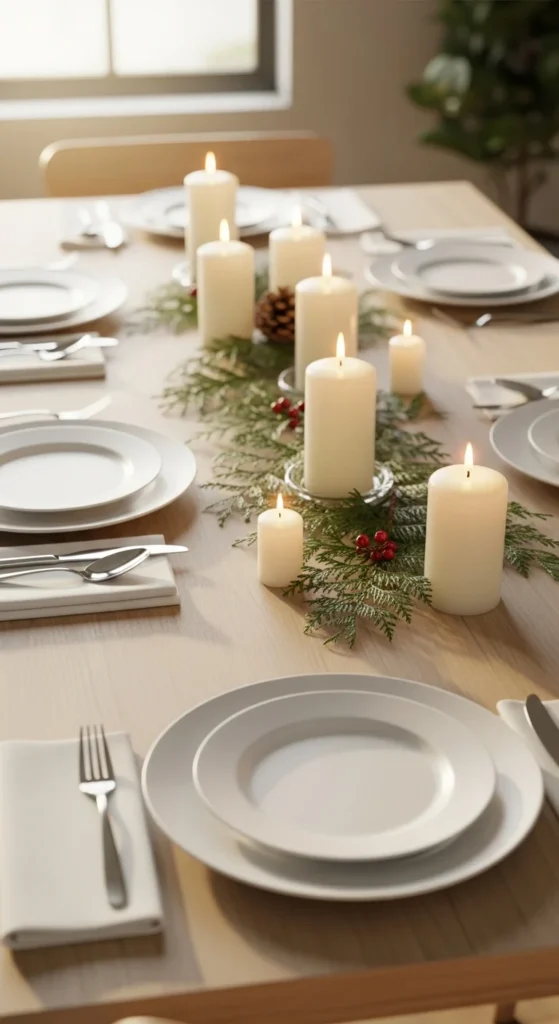 Candlelit Minimalist Setting