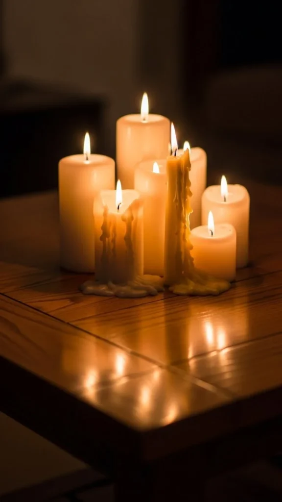 Candles in Mixed Heights