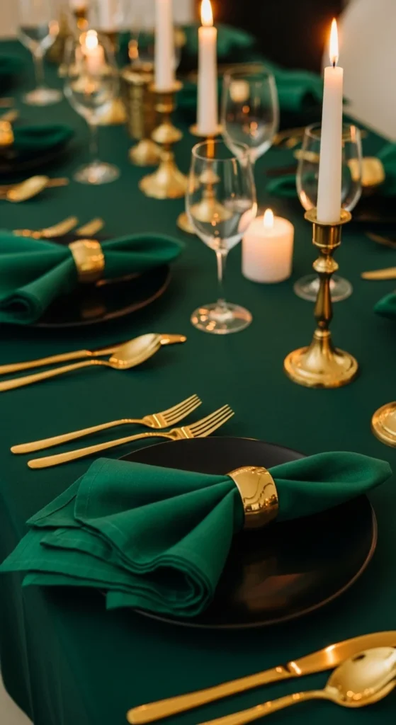 Classic Green and Gold Accents