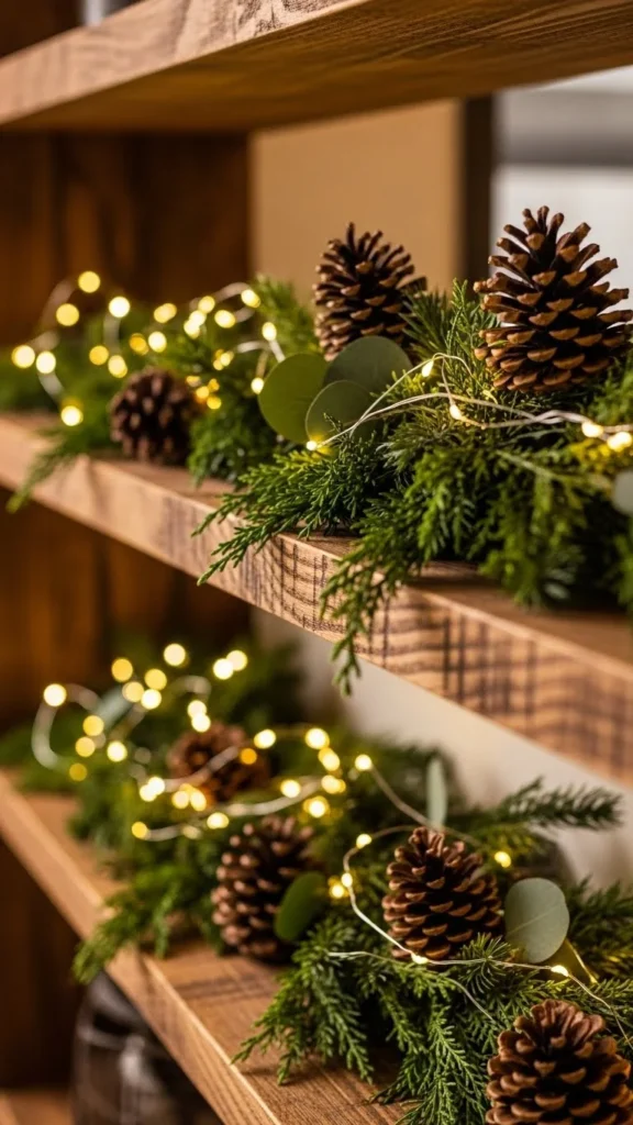 Classic Greenery Garland Shelf