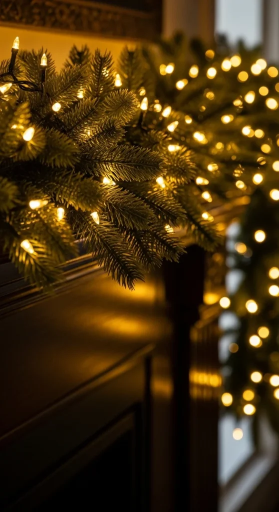 Classic Pine Garland With Warm Lights