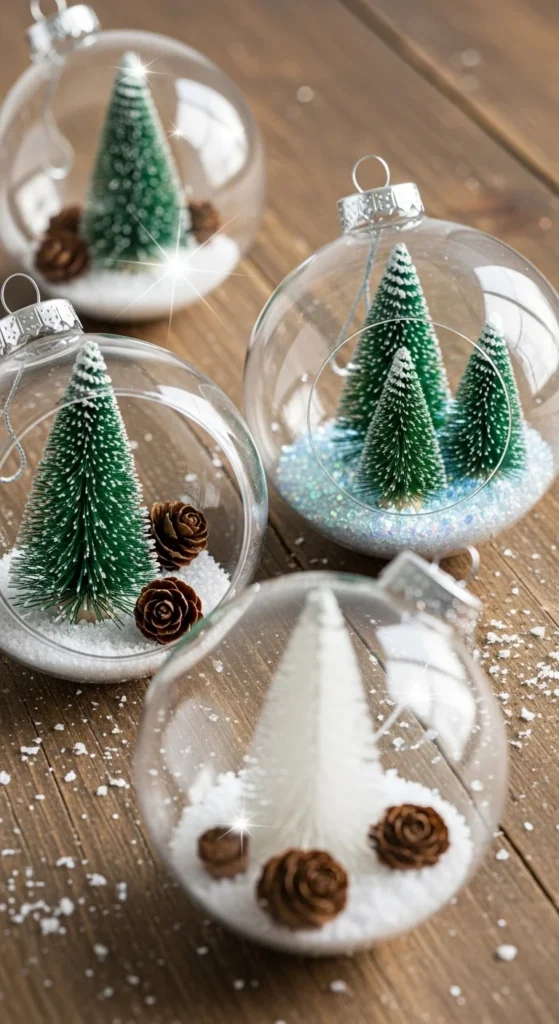 Clear Fillable Baubles with Mini Scenes
