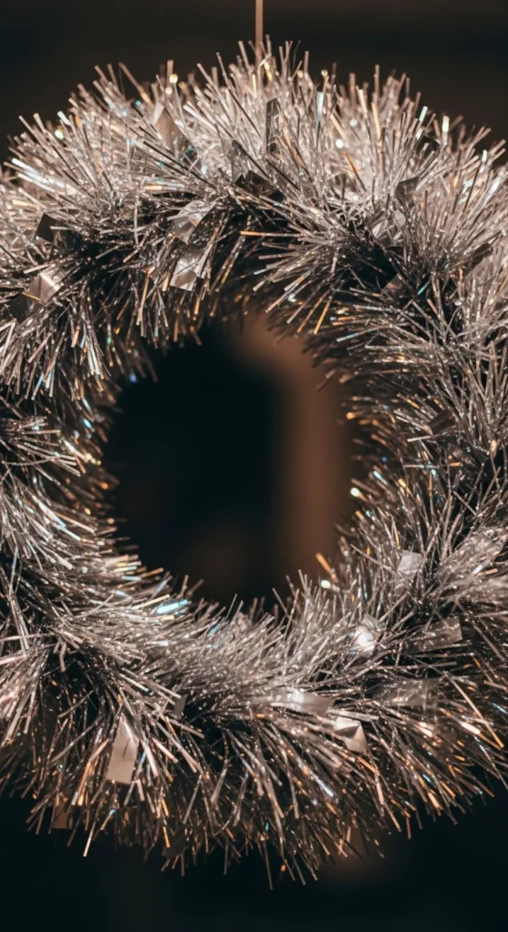 DIY Tinsel Wreath