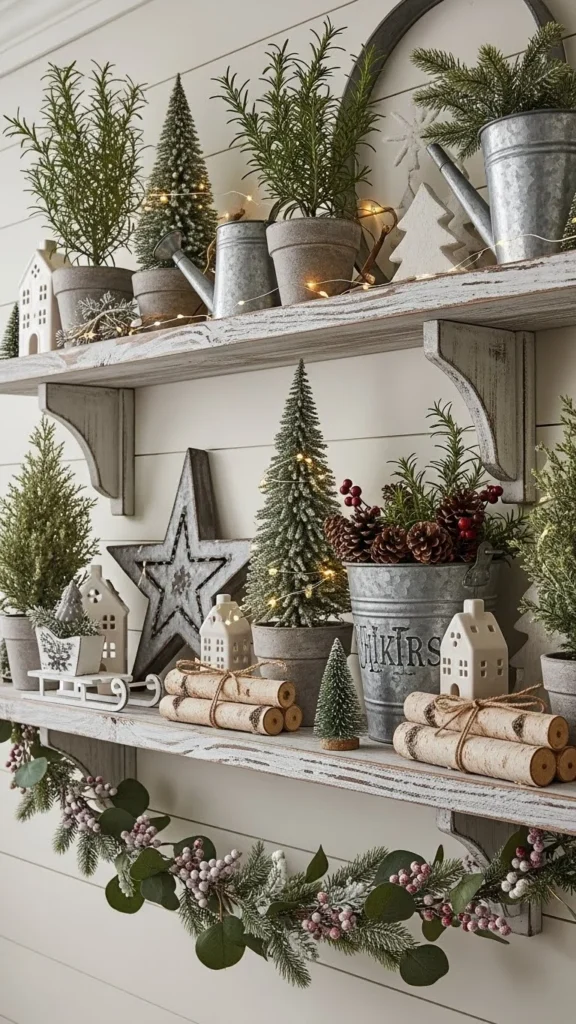 Farmhouse Christmas Shelf