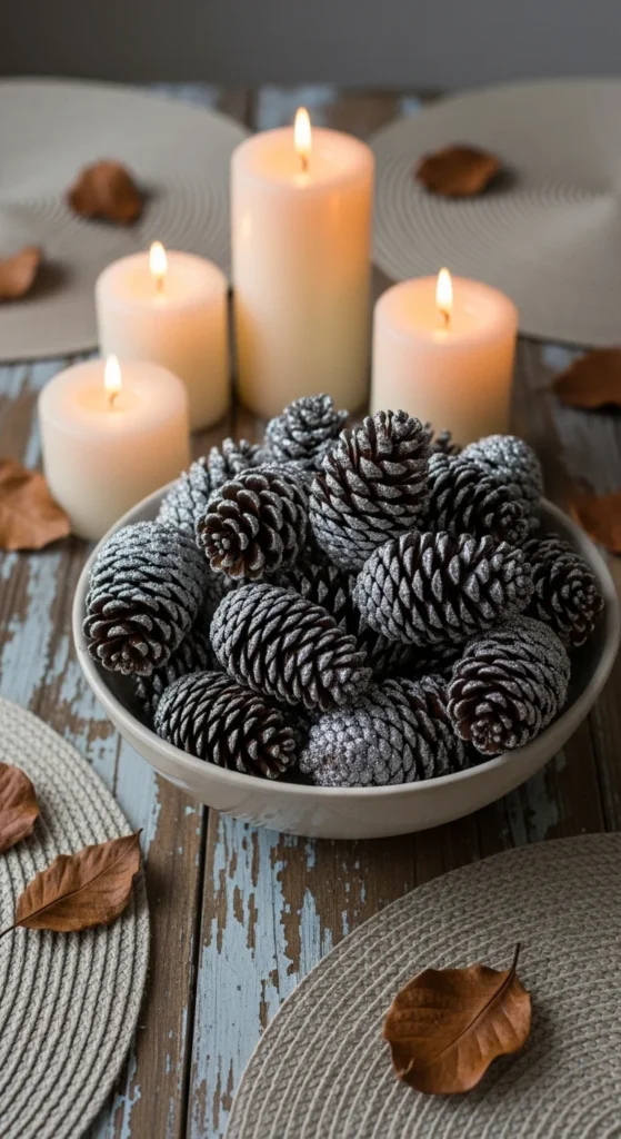 Glittered Pinecone Bowl