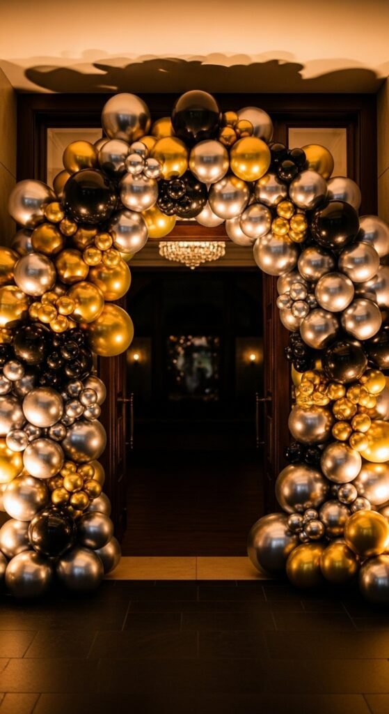 Glittering Balloon Arch