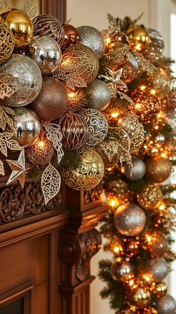 Glittering Ornament Garland