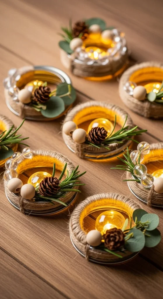 Mason Jar Lid Ring Ornaments