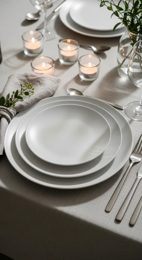 Matte White Dinnerware for a Calm Look