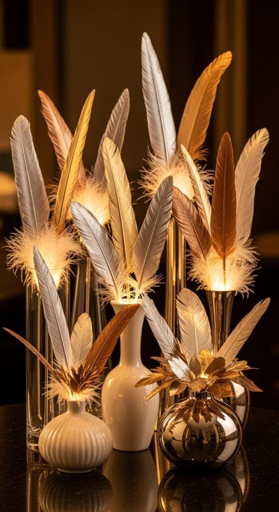 Metallic Feather Picks