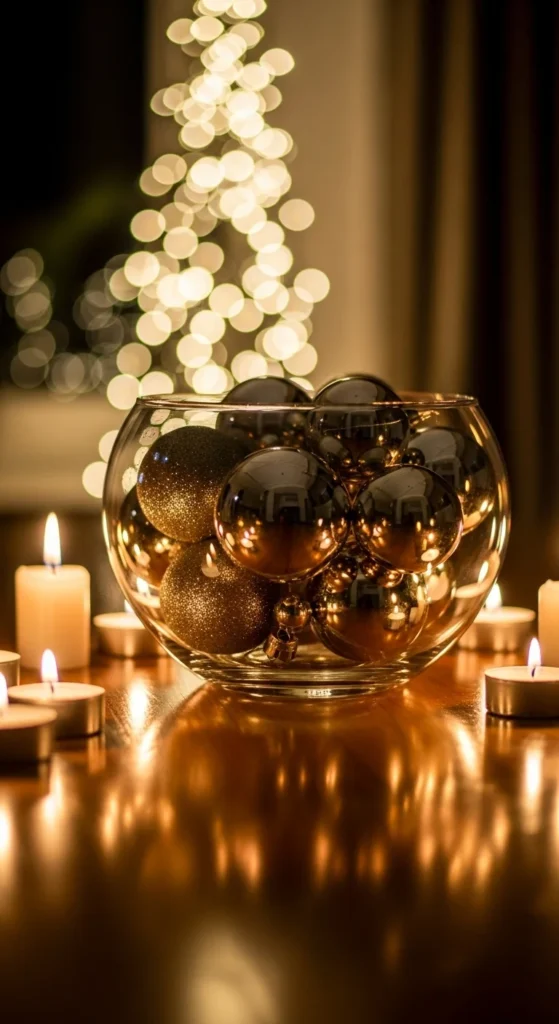 Metallic Ornament Bowl Glow