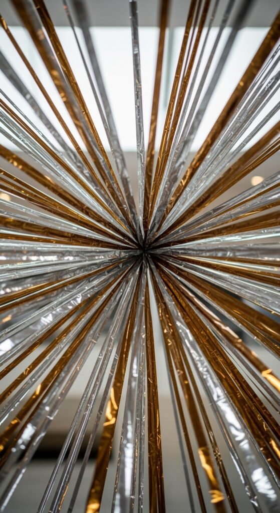 Metallic Streamer Ceiling