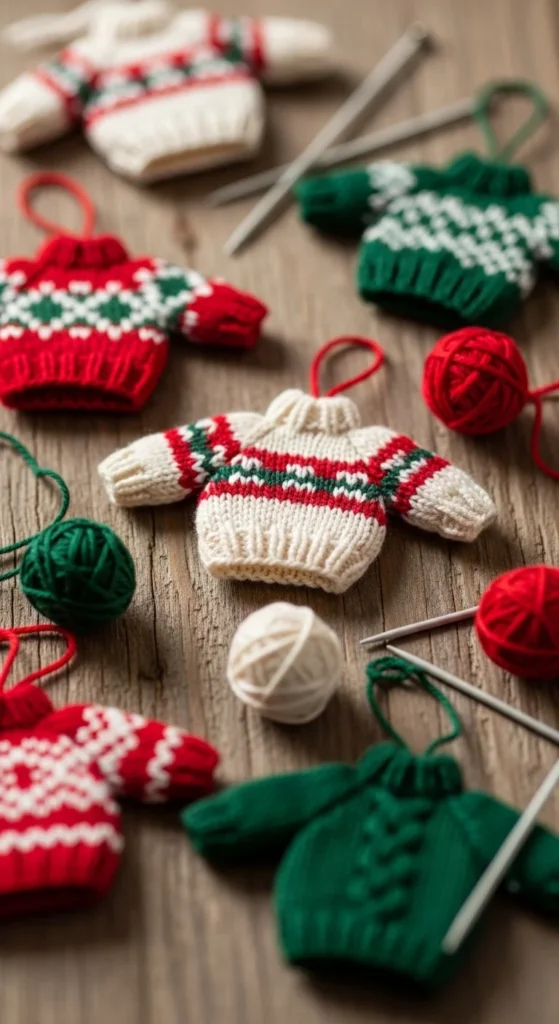 Mini Sweater Ornaments